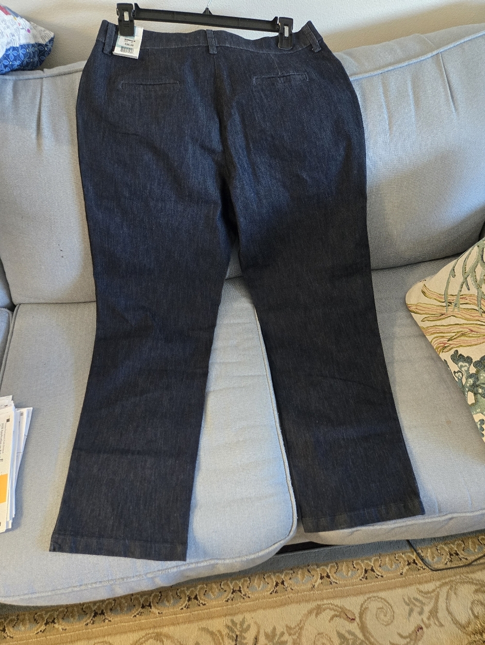 Nwt Lee Relaxed Fit Dark Denim  Trousers - Navy - Picture 4 of 8